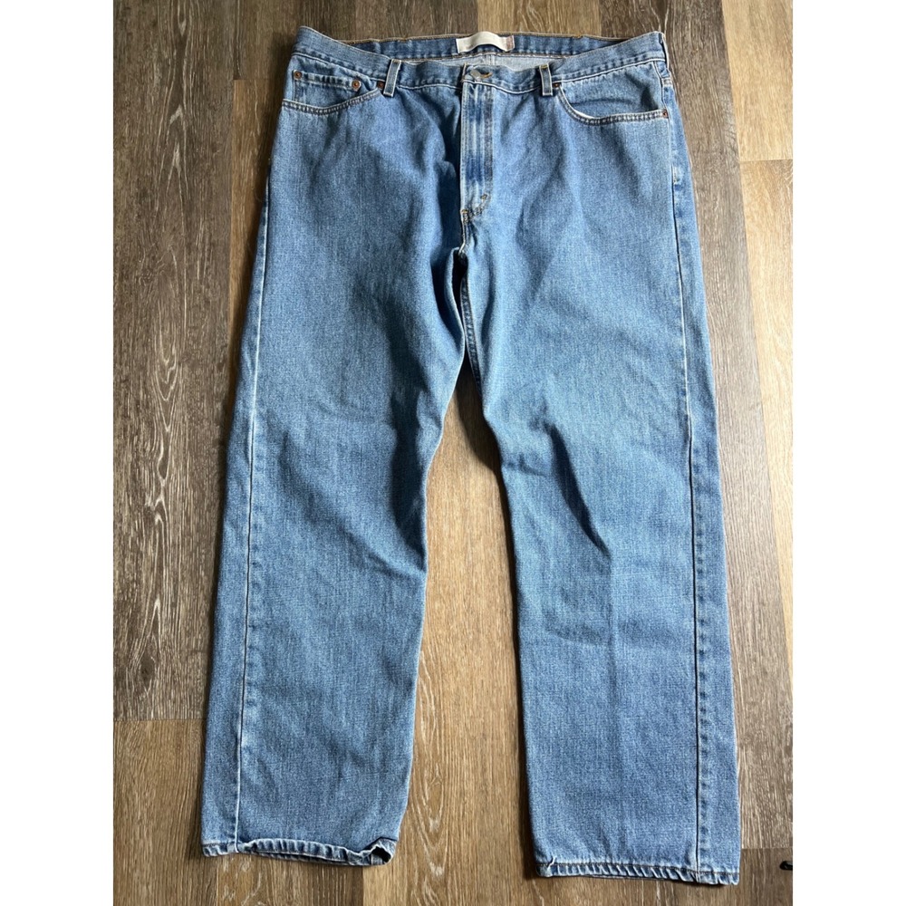 Levi's 505 Regular Fit Jeans Mens W44 L32 Blue Excellent Straight Leg Denim